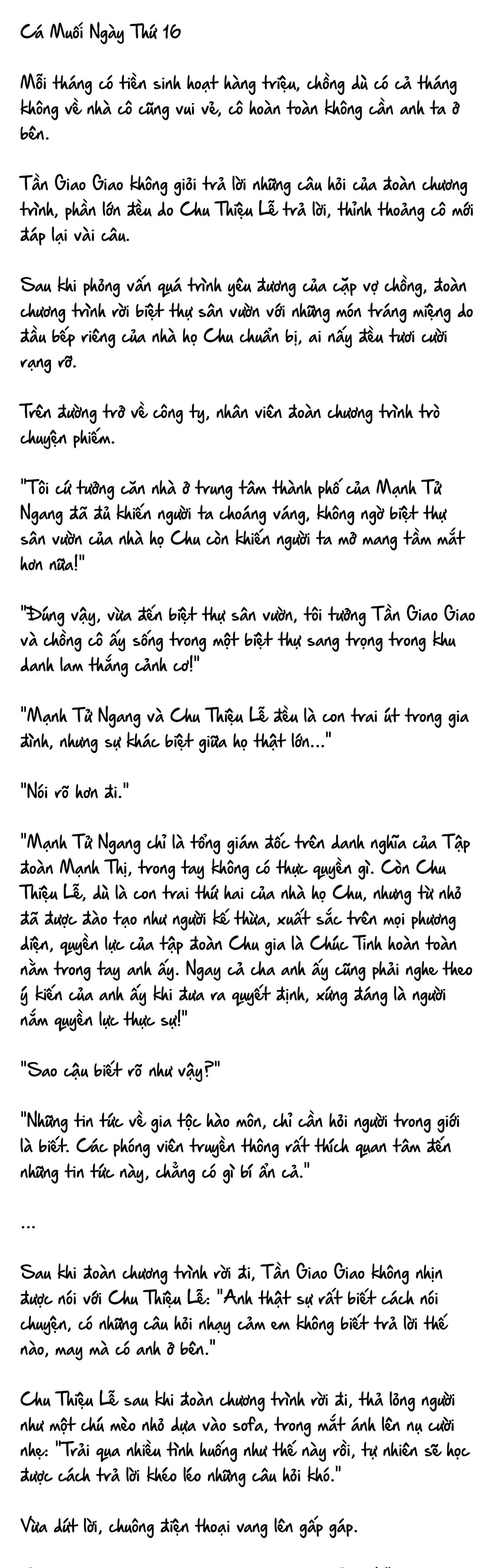 Cặp Đôi Hào Môn , Làm Cá Mặn Ở Show Hẹn Hò - Chap 16: cá mặn ngày 16