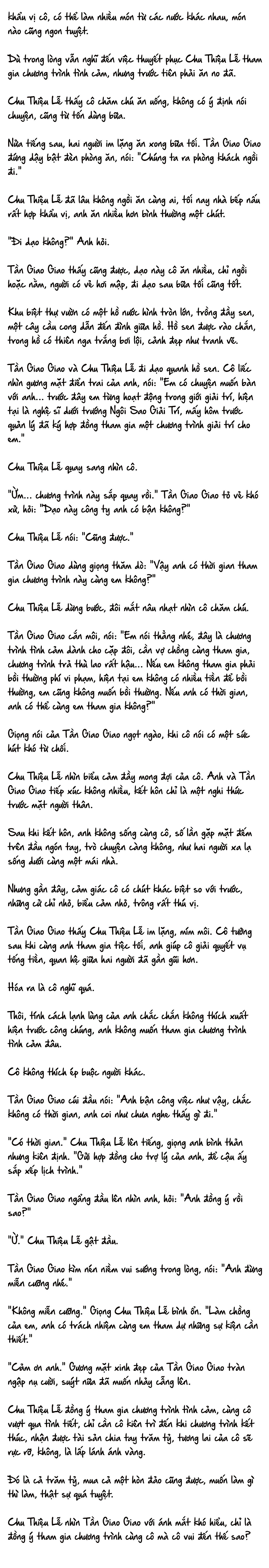 Cặp Đôi Hào Môn , Làm Cá Mặn Ở Show Hẹn Hò - Chap 9 : cá mặn ngày 9