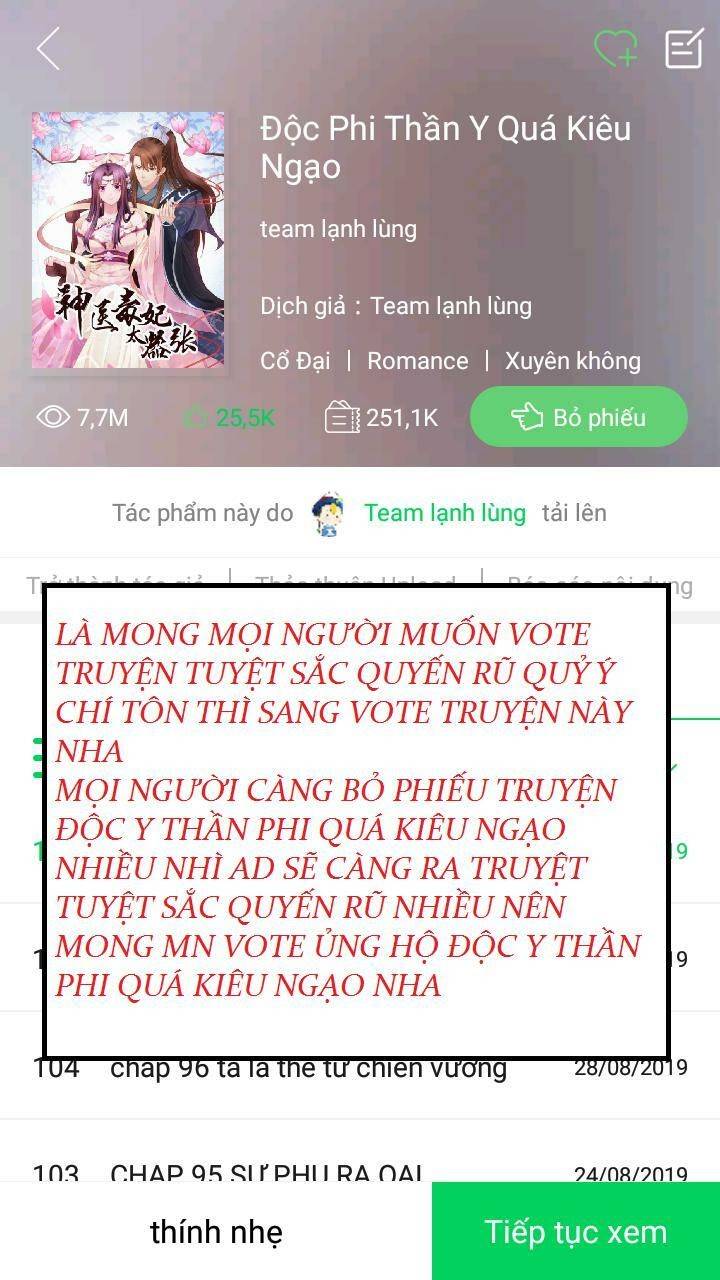 Tuyệt Sắc Quyến Rũ: Quỷ Y Chí Tôn - Chap 131