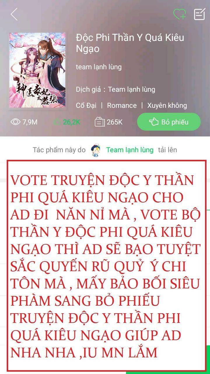 Tuyệt Sắc Quyến Rũ: Quỷ Y Chí Tôn - Chap 134