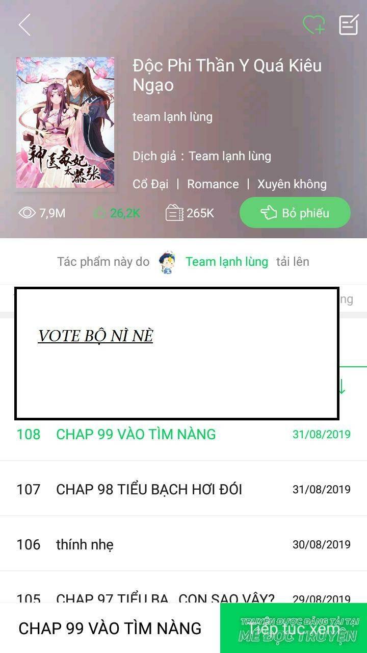 Tuyệt Sắc Quyến Rũ: Quỷ Y Chí Tôn - Chap 136